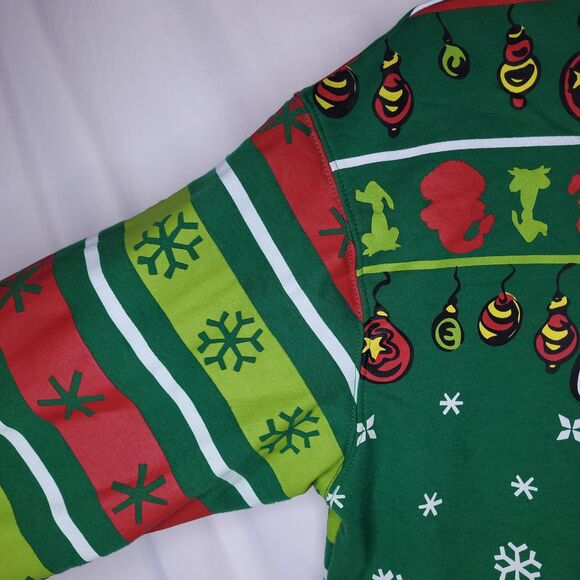 The Grinch Sweatshirt Womens XL Green, Red Fleece Light Up - Picture 3 of 11